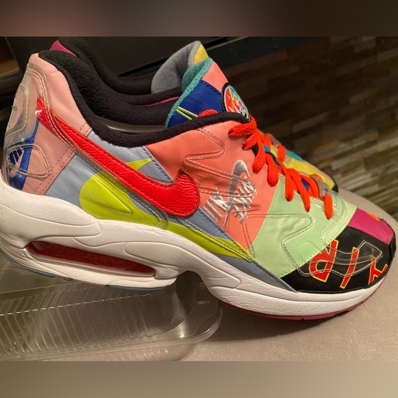 (EUC) NIKE ATMOS AIR MAX 2 LIGHT QS LOGO MULTI COLOR SIZE 12 EXCELLENT CONDITION